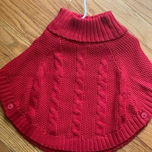 Carter’s 2T red poncho turtleneck sweater